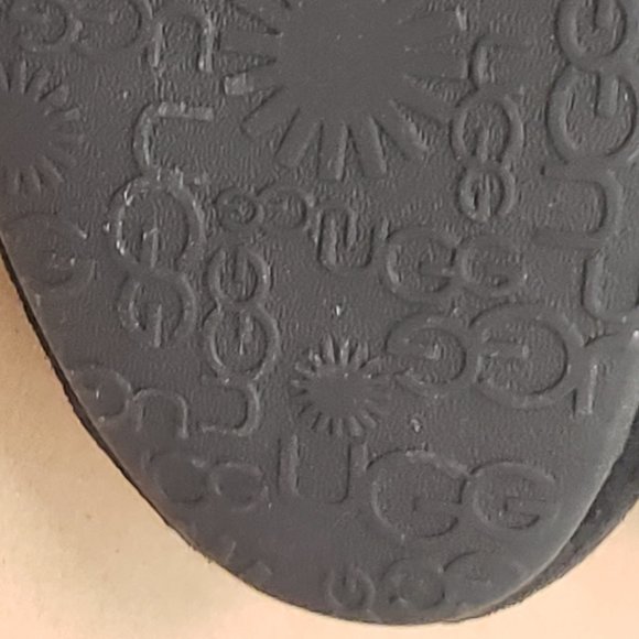 New Women UGG Shoes HALLOWAY Slip On Black Bow Gold Tiny Studds Loafer 8 1004766 - Picture 7 of 9